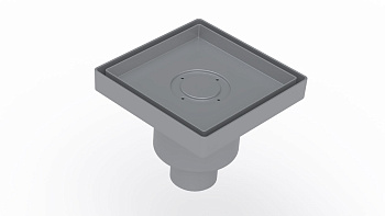 Трап водосток напольный TREND Keramik 150*150 под керамическую плитку, D50 вертикальный, BERGES