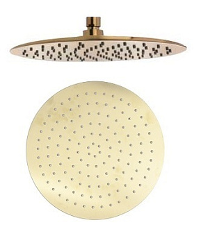 Лейка тропического душа из нержавеющей стали HIDROTERAPIA RM250OC золото брашированное