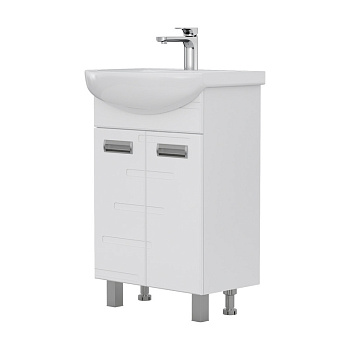 Тумба Joli 55, напольная, 2 дв., белая (под раковину Балтика 55), VOLNA