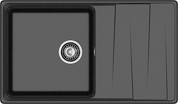 GRANFEST Мойка композит LEVEL, GF-LV-860L, чаш+кр 860*500, черный