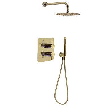 Встраиваемая термостатическая душевая система с тропическим душем и душевым комплектом ODISEA K39870