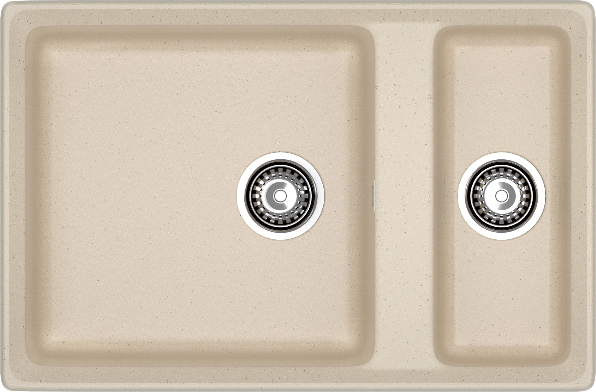 GRANFEST Мойка композит LEVEL , GF-LV-760K , 1,5-чаши 760*500, кашемир 