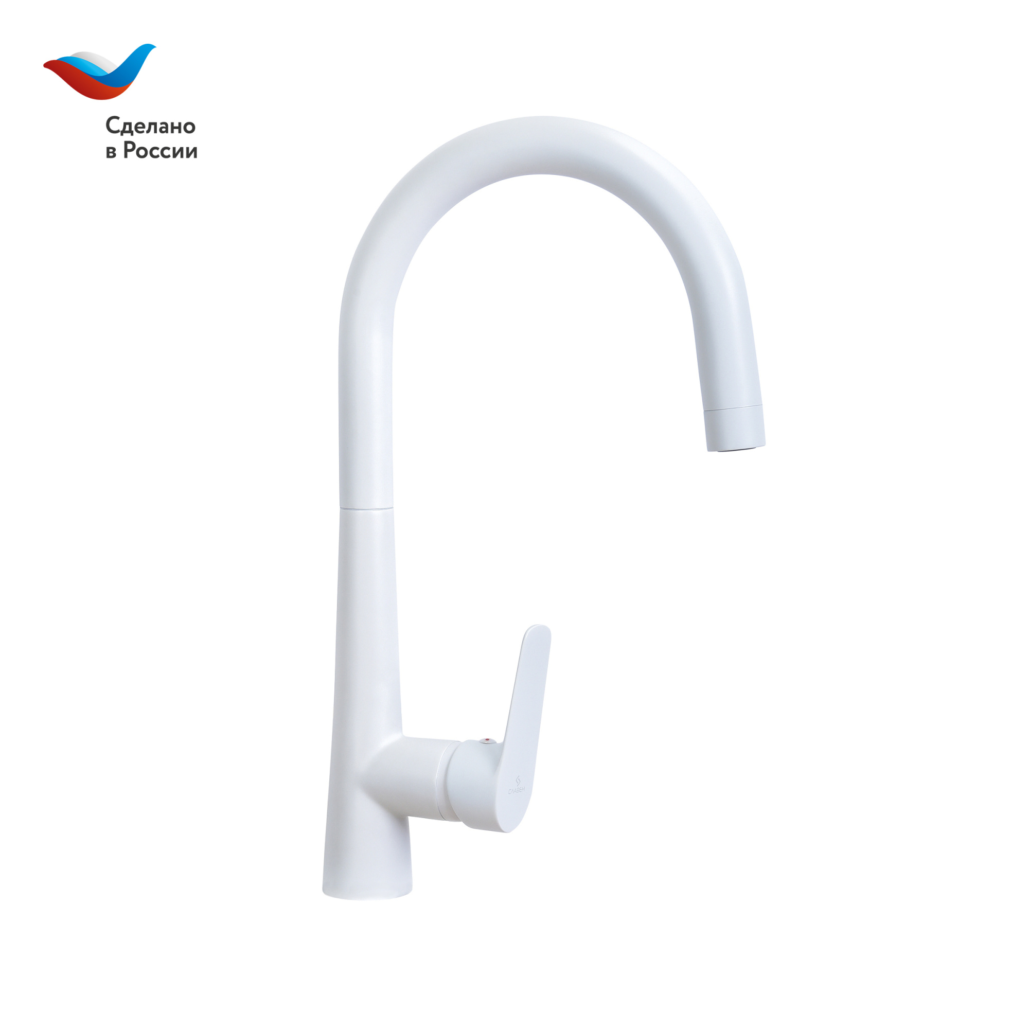 Смеситель для кухни СЛАВЕН Коттедж СЛ-ОД-Г2Б белый