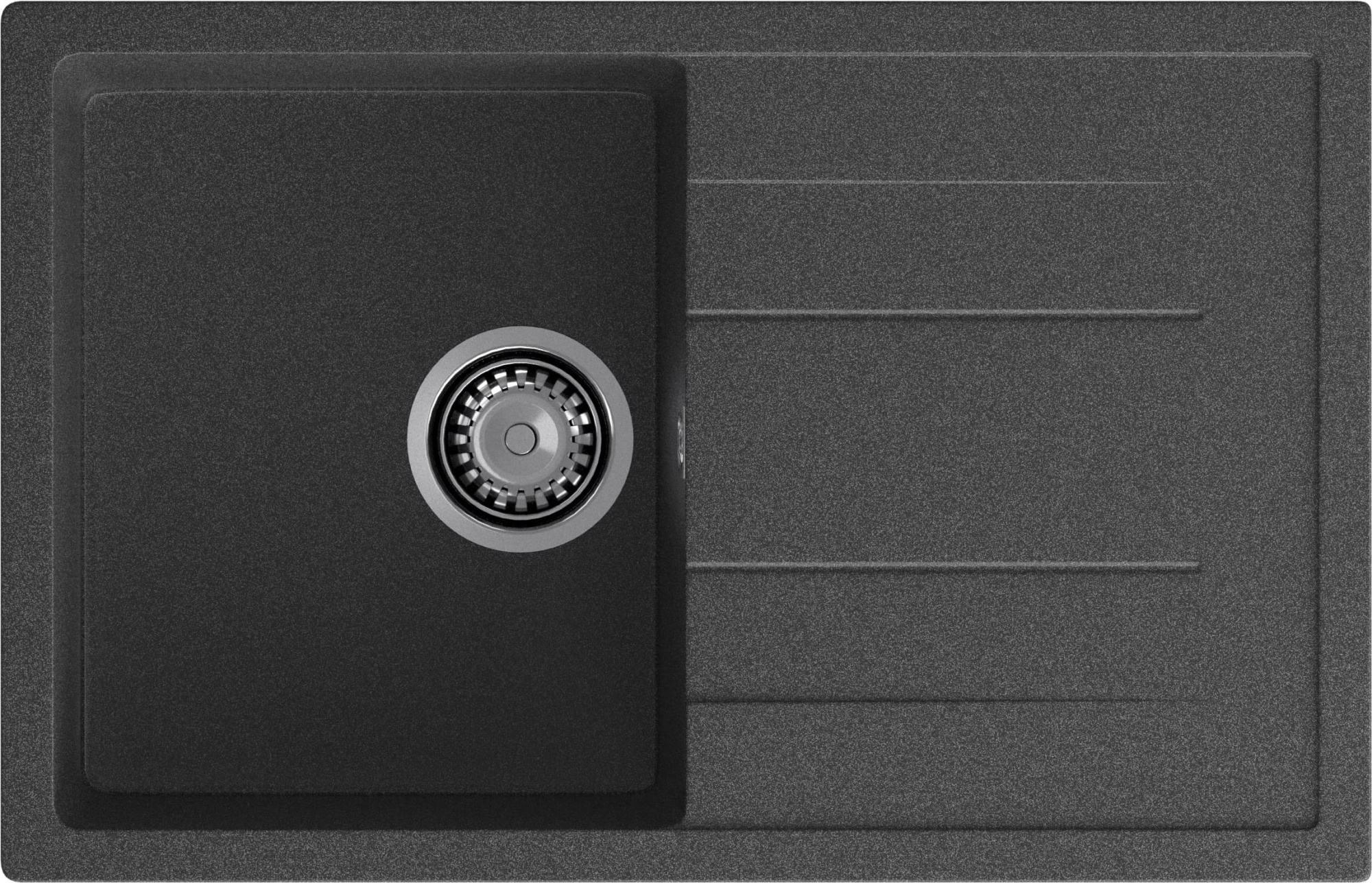 GRANFEST Мойка композит QUADRO GF-Q--780L  чаша с крылом 780*500 мм графит арт.GF-