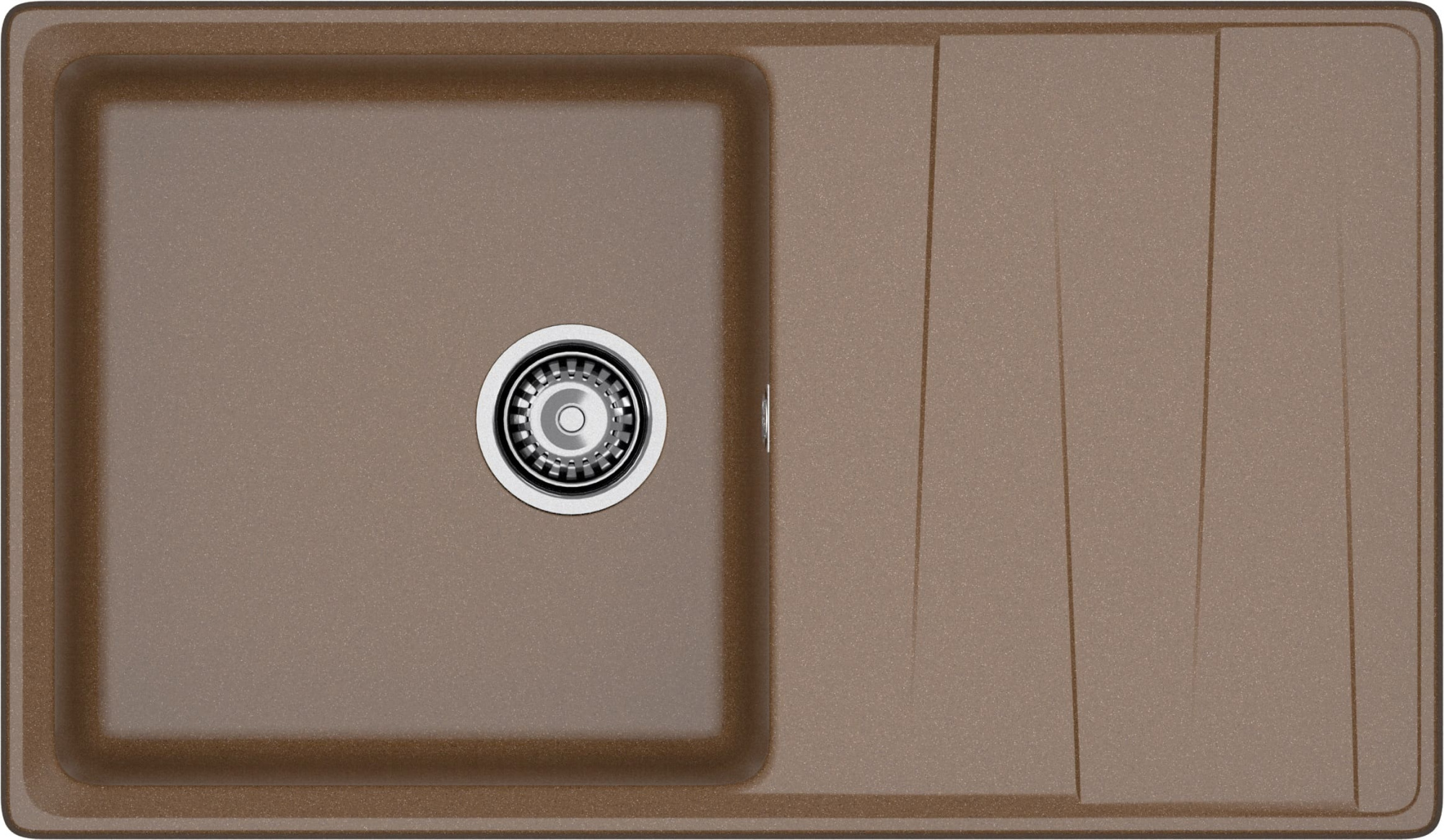 GRANFEST Мойка композит LEVEL , GF-LV-860L, чаша+крыло 860*500, терракот 