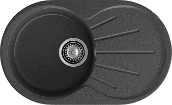 GRANFEST Мойка композит RONDO GF-R--750L  чаша с крылом 750*460мм графит арт.GF-