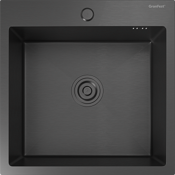 GranFest METAL (5050) Мойка PVD ГРАФИТ.1 чаша 500*500*215 мм 