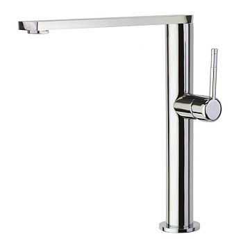 Смеситель высокий для кухни однорычажный с поворотным изливом KITCHEN 388401MA хром 