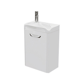 Тумба Mini-M 40, подвесная, 1 дв., белая  (под раковину Bio 40), VOLNA