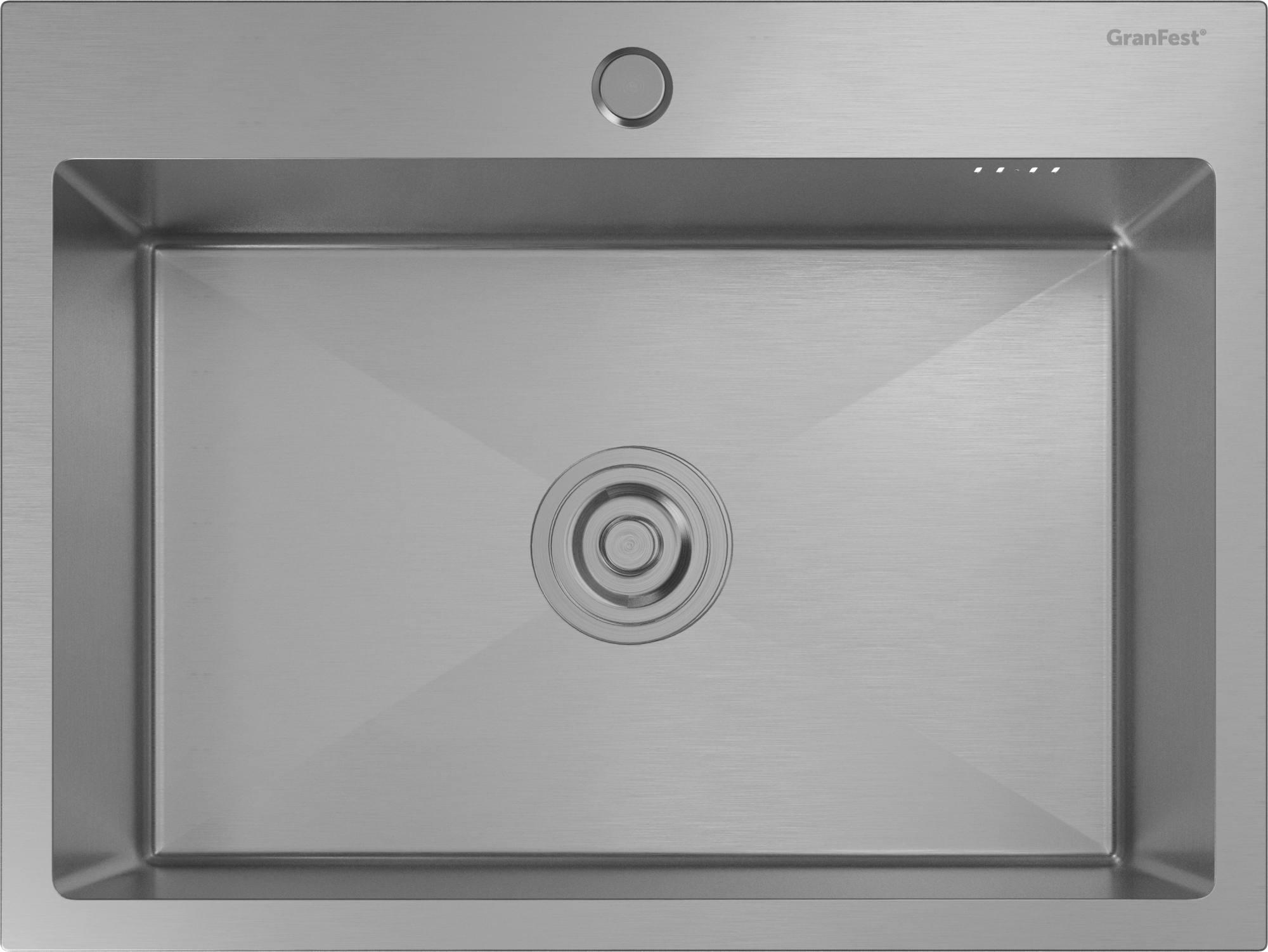 GranFest METAL (6045) Мойка нерж.1 чаша 600*450*215 мм 