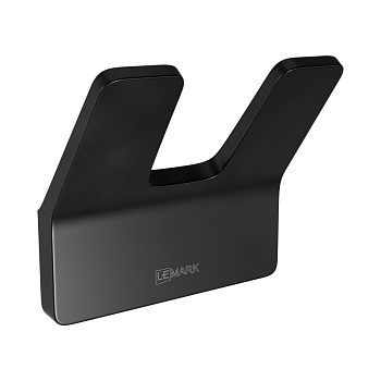 Крючок двойной SMOOTH LINE для полотенец, черный