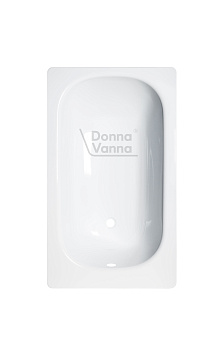 DONNA VANNA Ванна стальная 120x70x40 cм. с опорной подставкой, без ранта, белая орхидея, ВИЗ