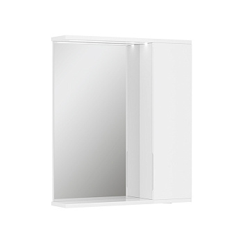 Зеркало-шкаф Lake 60, с LED подсветкой, правый, белый, VOLNA