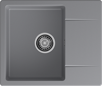 GRANFEST Мойка URBAN 258L 1-чаша+крыло 580*490мм темно-серый арт.GF-UR-