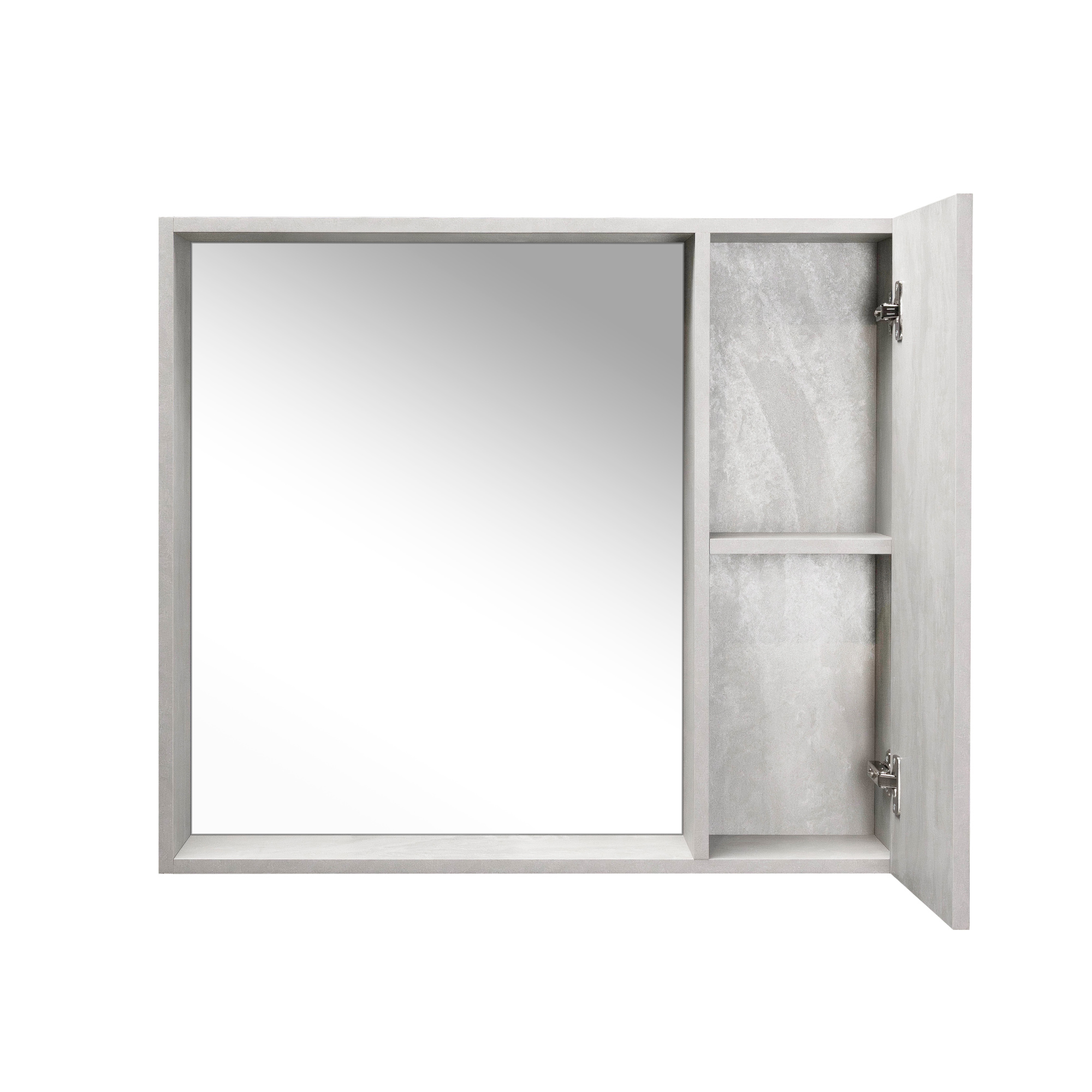 Зеркало со шкафом VIANT БЕРЛИН 80 подвесное цемент (VBER80C-ZSH)