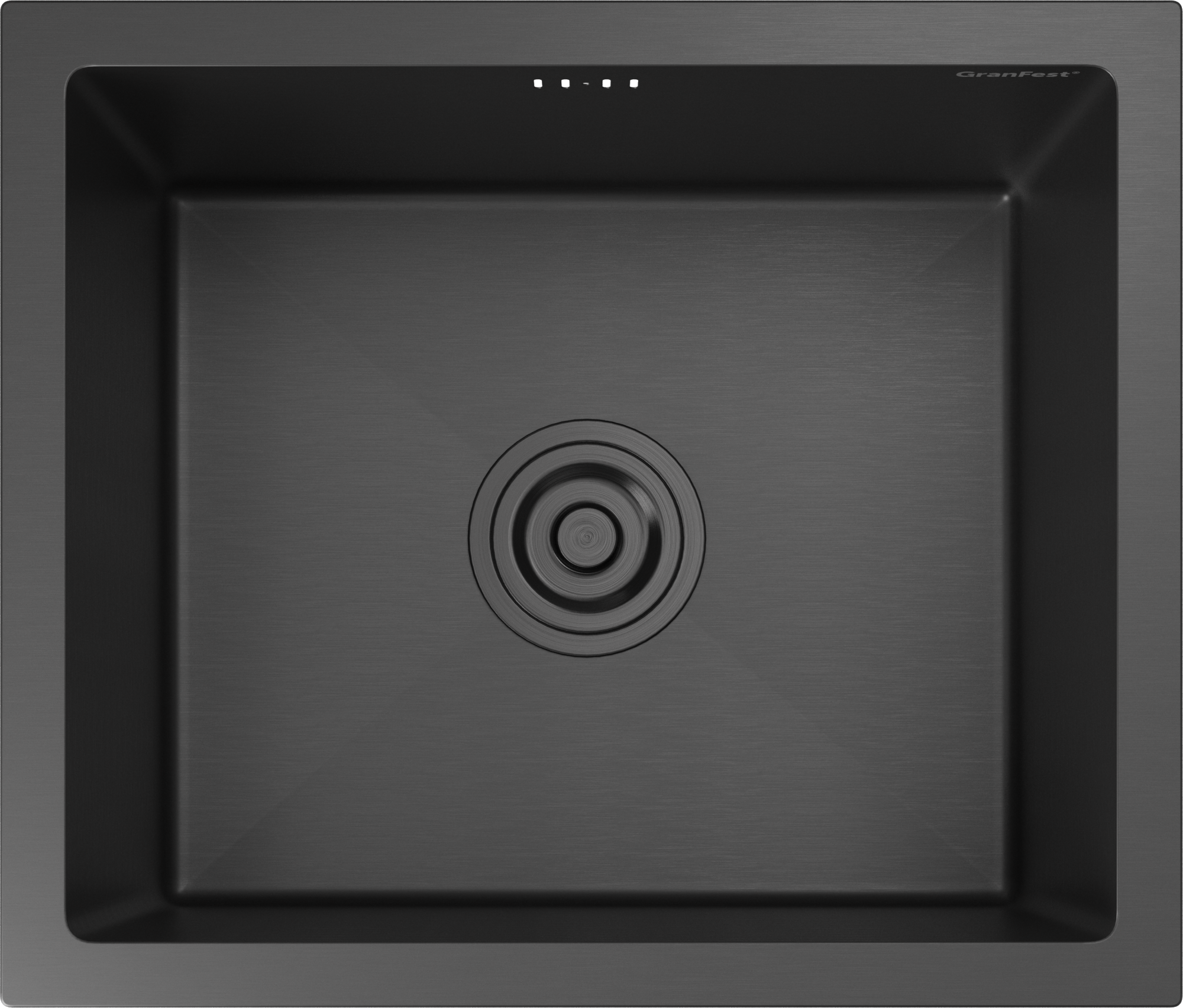 GranFest METAL (4538) Мойка нерж.1 чаша 450*380*215 мм, графит