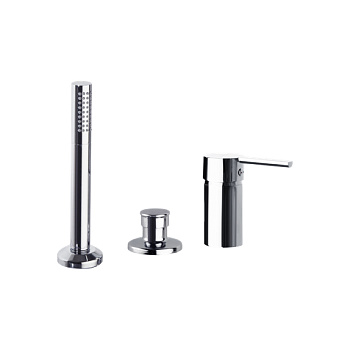 Смеситель однорычажный на борт ванны встраиваемый с душевым комплектом DRAKO 333302SCAM