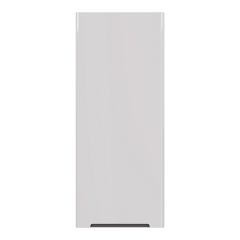 Полупенал Lemark BUNO 35 см подвесной, 1 дверный, правый, цвет планки: Серый, цвет корпуса, фасада: 