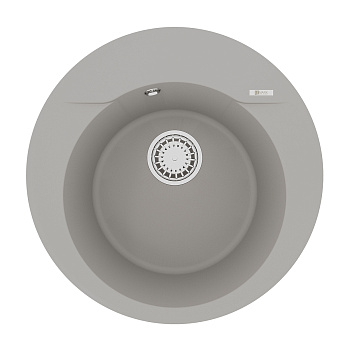 Кухонная мойка Lemark SULA 500 врезная круглая  из кварцгранита, Грей