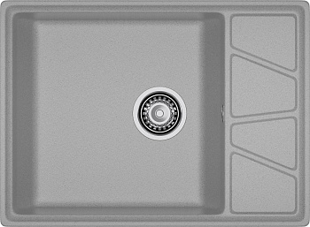GRANFEST Мойка композит VERTEX, GF-V-680L, чаш+кр 680*500, серый