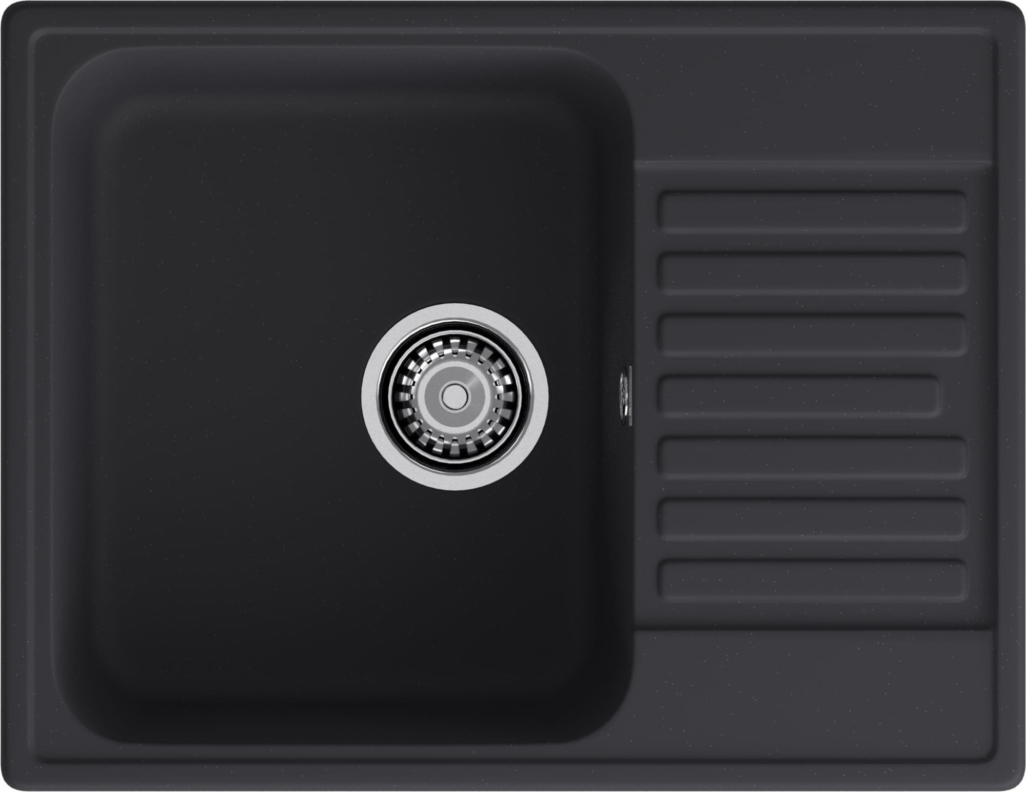 GranFest QUARZ (ECO-13) Мойка чаша+кр 620*480 (черный)