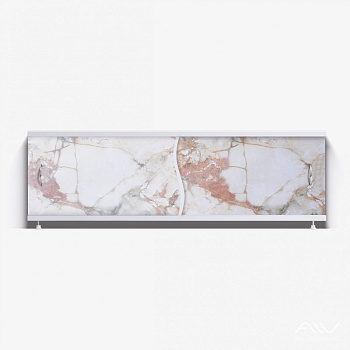 ПРЕМЬЕР Экран для ванны 150 см, полистирол,(кремово-зеленый мрамор-022), ALAVANN