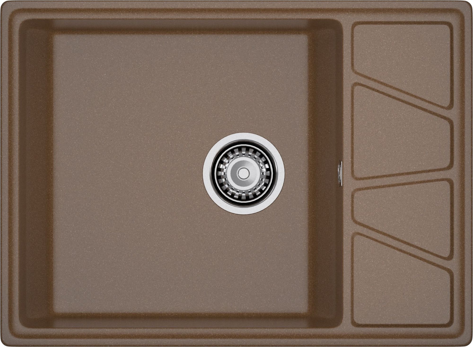 GRANFEST Мойка композит VERTEX, GF-V-680L, чаш+кр 680*500, терракот