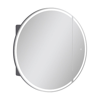 Зеркальный шкаф EQUIL Smile LED D800 подвесной графит софт