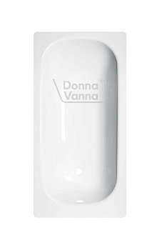 DONNA VANNA Ванна стальная 140x70x40 cм. с опорной подставкой, без ранта, белая орхидея, ВИЗ