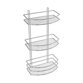 Полка овальная трехэтажная серый Fixsen FX-720-3