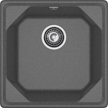 GRANFEST Мойка композит UNIQUE, GF-U-500, 1-чаша 500*500, графит