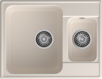 GranFest QUARZ (ECO-09) Мойка 1.5-чаш. 620*480 (белый)