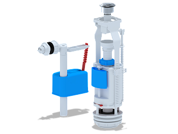 Набор с боковой подводкой АНИ Пласт WC3050C 1 1/2 дюйма с пластиковым штуцером двойная кнопка эконом хром