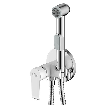 W25 Смеситель для биде, гигиен.душ на стену (к/25), р/ОД, хром/белый, ROS, W25-51