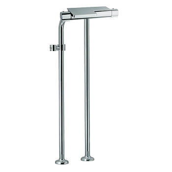 Напольный термостатический смеситель для ванны однорычажный с душевым комплектом AROLA 2635S